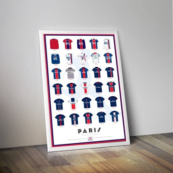 Affiche maillots PARIS I football I maillots de Football I Jersey Paris