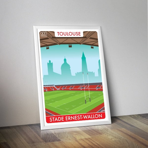 Affiche stade Toulouse I Rugby Toulouse I Stade Toulousain I Rugby Ernest Wallon