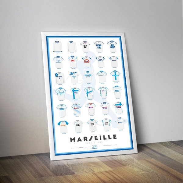 Affiche maillots Marseille I  foot Marseille I maillots I droit au but I OM