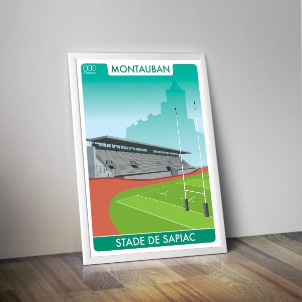 Affiche stade SAPIAC I rugby I ProD2 I Top 14 I stade rugby