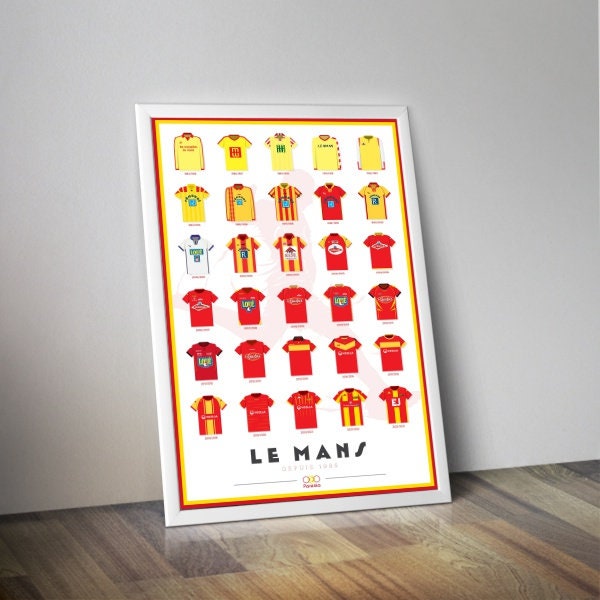 Affiche maillots Le Mans I foot I football I Maillots