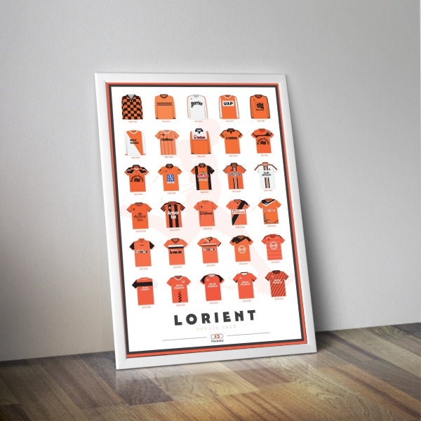 Affiche maillots Lorient FC I football I jersey I foot I affiche sport