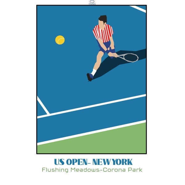 Affiche joueur tennis US OPEN I USA I Tennis