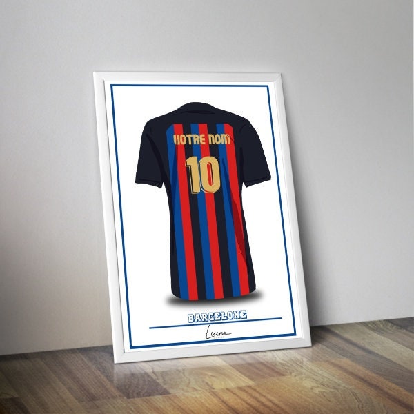 Affiche du maillot du FC Barcelone domicile I Maillot du braca I Maillot de foot