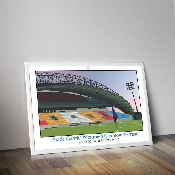 Stade foot Gabriel Montpied I affiche football I Poster foot