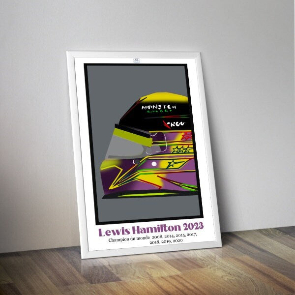 Affiche casque HAMILTON I Formule 1 I F1 I Lewis Hamilton