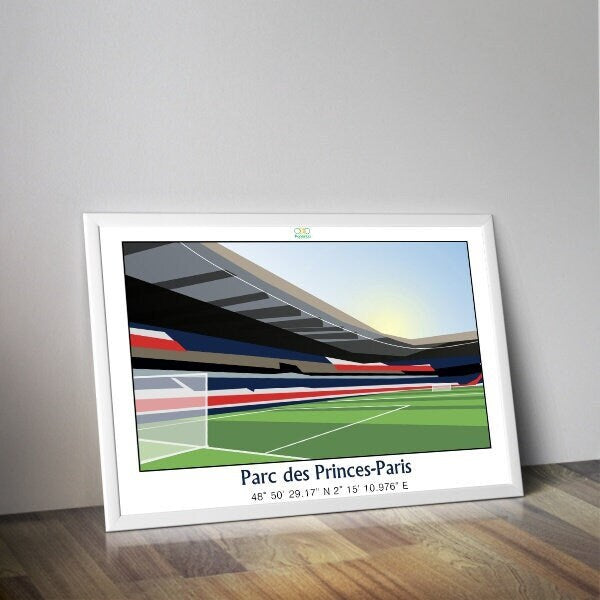 Affiche illustration du Pa..c des Prin ...® - Paris stade de foot
