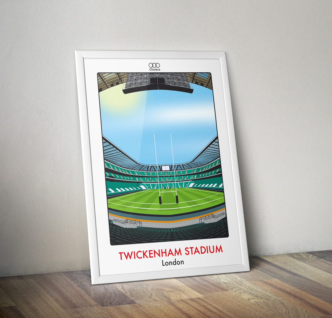 Affiche stade de Twickenham® I Rugby anglais I Affiche stade rugby