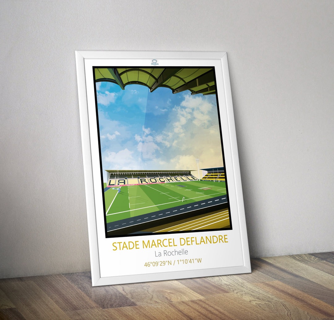 Affiche Marcel DEFLANDRE I La Rochelle I rugby Top 14 I Stade rugby