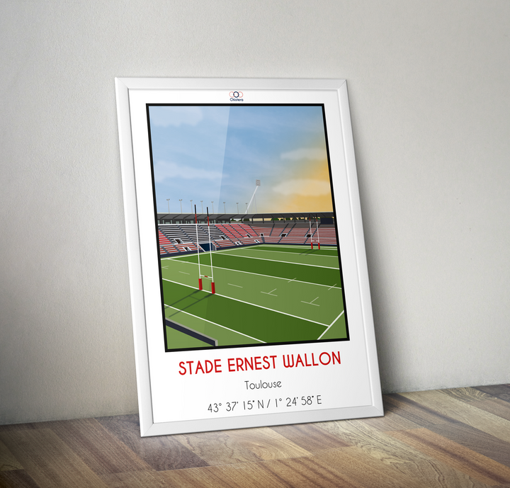 poster Ernest Wallon rugby fan