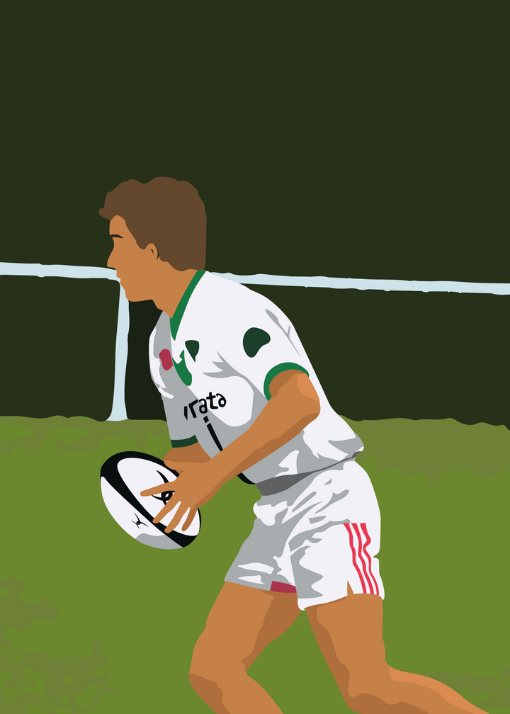 affiche rugby portrait personnalisation 