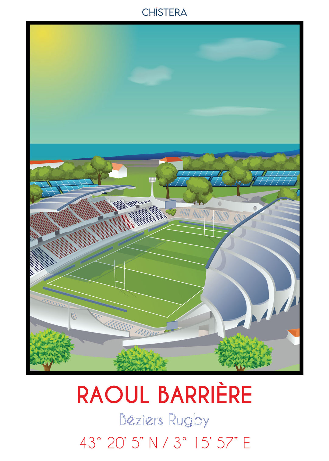 Affiche stade Raoul Barrière BEZIERS