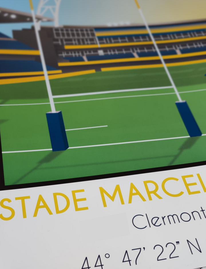 Clermont poster rugby affiche déco chistera 